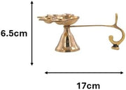 Traditional Brass Panch Aarti Diya for Puja Essential Pooja Article for Aarti Arti Deepak Deepam for Home Temple Décor Accessory Gifts (Panch Aarti Diya)
