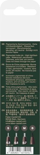 Faber-Castell Art & Graphic Pitt Artist Pen India Ink Pen, Black, Wallet Of 4, For Art, Craft, Drawing, Sketching, Home, School, University, Colouring