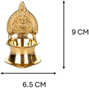 Traditional Brass Panch Aarti Diya for Puja Essential Pooja Article for Aarti Arti Deepak Deepam for Home Temple Décor Accessory Gifts (Panch Aarti Diya)