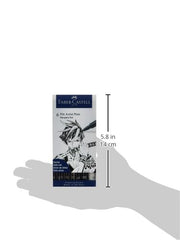 Faber-Castell Art & Graphic Pitt Artist Pen India Ink Pen, Black, Wallet Of 4, For Art, Craft, Drawing, Sketching, Home, School, University, Colouring