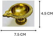 Traditional Brass Diya for Puja Essential Pooja Article for Aarti Arti Deepak Deepam Oil Lamp for Home Temple Décor Accessory Gifts