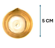 Traditional Brass Leaf Diya for Puja Essential Pooja Article for Aarti Arti Deepak Deepam for Home Temple Décor Accessory Gifts (Leaf Diya)