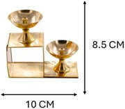 Traditional Brass Panch Aarti Diya for Puja Essential Pooja Article for Aarti Arti Deepak Deepam for Home Temple Décor Accessory Gifts (Panch Aarti Diya)