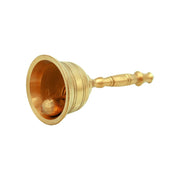 Shubhkart Nitya GOL Ghanti for Pooja & Rituals | Pure Brass Bell for House & Temple Prayers | Puja Mandir Bell for Arti | Puja Essentials for Home Mandir | Traditional Pooja Item – 9.5 cm, 110g