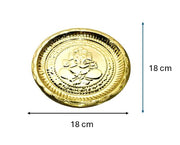 Tarini Gallery Pooja Thali Set with Essential Pooja Articles for Rituals Festivals Home Temple Office Wedding and Gifting (Brass Thali Set Size-7