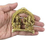 Crafts of India Lord Vishnu Small Brass Statue - Divine Décor, 3-inch Handcrafted Hindu Sculpture for Home Altar and Spiritual Spaces