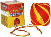 TOTA Pooja Set of Ghee Cotton Wicks | Roli Kumkum | Moli Kalawa - Indian Puja Items for Home - Pack of 3