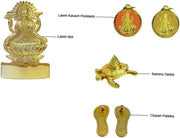 Crafts of India Shri Maha Lakshmi Chalisa and Shri Sampoorna Mahalakshmi Yantra for Wealth and Prosperity