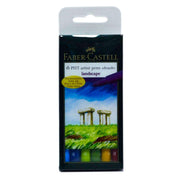 Faber-Castell Art & Graphic Pitt Artist Pen India Ink Pen, Black, Wallet Of 4, For Art, Craft, Drawing, Sketching, Home, School, University, Colouring