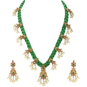 Aheli Wedding Wear Gold Tone Goddess Engraved on Coin Long Necklace Set South Indian Traditional Bollywood Fashion Jewelry Set for Women