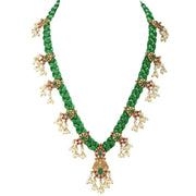 Aheli Wedding Wear Gold Tone Goddess Engraved on Coin Long Necklace Set South Indian Traditional Bollywood Fashion Jewelry Set for Women