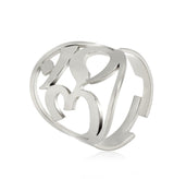 Om Ring for Women Men Stainless Steel Indian Sanskrit Symbol Aum Om Ohm Opening Ring Meditation Jewelry Gift