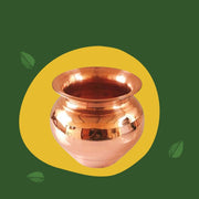 NAISHA Indian 100% Copper Kalash, Lota for Puja Wedding Purpose Temple Decoration 500 ML (10 CM, Height)