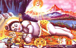 Crafts of India Child Shiva/Hindu God Postcard -reprint on paper (Size 5