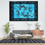 AVA Collections Tapestry Multicoloured Wall Hanging Psychedelic Tapestries Indian Cotton Poster Picnic Sheet Wall Decor Blanket Wall Art Hippie Bedroom Décor (Purple, Meditation Yoga)