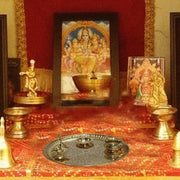 BRACOP® Brass Pooja Thali Indian Aarti Thali Pooja Samagri Decorative Plate Puja Thali Religious Items Home Temple Accessories Round Shape Serving Platters Gifts Set Of 5 Pcs Diwali Gifts