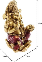 Puckator Gold and Red Ganesh Statue 16cm - Ganesh Ganesha Idol Statue Statues For Home Decor - Ganapati Ganpati Indian Decoration Decorations Home -Hindu Gift Gifts Items For Women