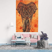 AVA Collections Tapestry Multicoloured Wall Hanging Psychedelic Tapestries Indian Cotton Poster Picnic Sheet Wall Decor Blanket Wall Art Hippie Bedroom Décor (Purple, Meditation Yoga)