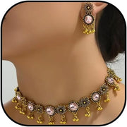 Indian Jewelry Sets for Women Indian Wedding Bridal Traditional Bohemian Jewellery Set Antique Oxidized Ethnic Party Prom Wear Statement Necklace Earring
