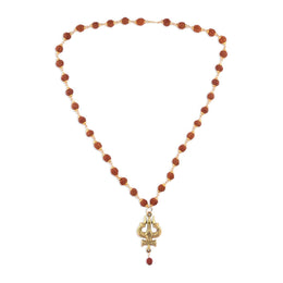 Efulgenz Indian Jewelry Sets for Women Rudraksha Necklace Handmade Jewelry Hindu Religious Spiritual Indian Jewelry Beaded Necklace for Men Women