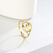 Aum Om Ohnom Ring for Women Men Stainless Steel Sanskrit Symbol Om Ring Indian Spiritual Jewelry Meditation Gift