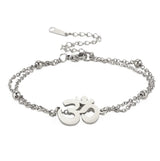 UNIFT Aum Om Ohm Sanskrit Symbol Bracelet For Women,Hindu Spiritual Harmony Amulet Stainless Steel Yoga Charm Cuff Bracelet Jewelry Accessory