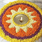 BRACOP® Brass Pooja Thali Indian Aarti Thali Pooja Samagri Decorative Plate Puja Thali Religious Items Home Temple Accessories Round Shape Serving Platters Gifts Set Of 5 Pcs Diwali Gifts