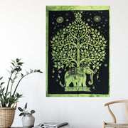 AVA Collections Tapestry Multicoloured Wall Hanging Psychedelic Tapestries Indian Cotton Poster Picnic Sheet Wall Decor Blanket Wall Art Hippie Bedroom Décor (Purple, Meditation Yoga)