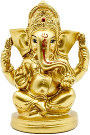 BangBangDa Hindu God Lord Ganesha Idol - Indian Ganesh Statue Sculpture India Murti Pooja Item Home Office Mandir Temple Puja Decor Yoga Zen Meditation Altar Shrine Kit Religious Gifts