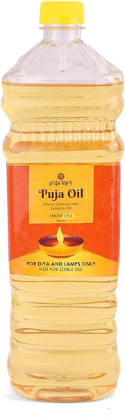 Satvik 450ml Pure Puja Oil for Diya | Smokeless Til Oil for Aarti & Festivals | Handmade Sesame for Deepam | Daily Puja & Hawan Essentials | Available in 450ml & 900ml