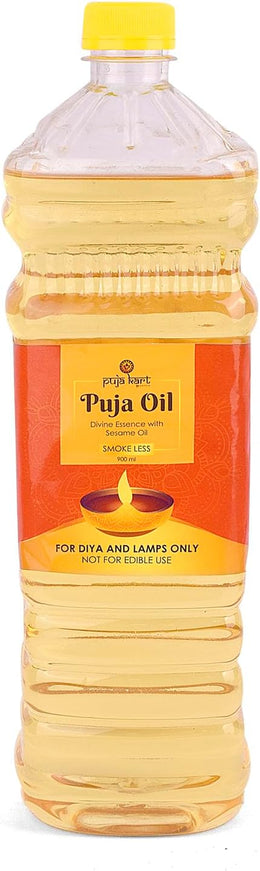 Satvik 450ml Pure Puja Oil for Diya | Smokeless Til Oil for Aarti & Festivals | Handmade Sesame for Deepam | Daily Puja & Hawan Essentials | Available in 450ml & 900ml