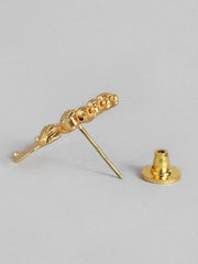 DENMOUS Gold-Toned & Red Gold-Plated South Indian Jewellery Set-DMZ-1565