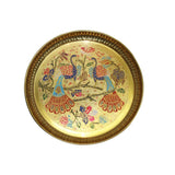 BRACOP® Brass Pooja Thali Indian Aarti Thali Pooja Samagri Decorative Plate Puja Thali Religious Items Home Temple Accessories Round Shape Serving Platters Gifts Set Of 5 Pcs Diwali Gifts