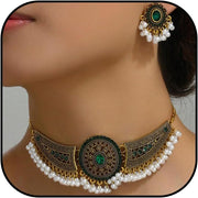 Indian Jewelry Sets for Women Indian Wedding Bridal Traditional Bohemian Jewellery Set Antique Oxidized Ethnic Party Prom Wear Statement Necklace Earring