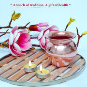 Shubhkart Copper Kalash Indian Lota for Festival Puja 8.5 x 8.5 cm (Medium)