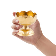 Shubhkart Handmade Solid Brass Indian Oil Lamp Pyali Diya for Puja & Other Religious Rituals | Home Décor, Office & Temples | Festive Gifts (Large)