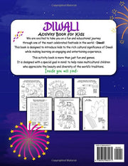 Diwali Activity Book for Kids: Celebrating Hindu Festival, Holiday Coloring Book with Diyas, Lights, Rangoli for Children (Diwali Books for Kids)