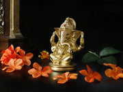 BangBangDa Hindu God Lord Ganesha Idol - Indian Ganesh Statue Sculpture India Murti Pooja Item Home Office Mandir Temple Puja Decor Yoga Zen Meditation Altar Shrine Kit Religious Gifts