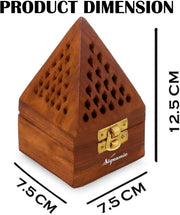 SIGNAMIO® Wooden Sambrani Dhoop Stand Incense Holder: Perfect Pooja Room Stand Decoration Item, Dhup Dani & Doopam Holder, Essential Puja Item for Home Mandir and Pooja Thali Set Rituals-DN-1