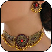 Indian Jewelry Sets for Women Indian Wedding Bridal Traditional Bohemian Jewellery Set Antique Oxidized Ethnic Party Prom Wear Statement Necklace Earring