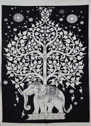 AVA Collections Tapestry Multicoloured Wall Hanging Psychedelic Tapestries Indian Cotton Poster Picnic Sheet Wall Decor Blanket Wall Art Hippie Bedroom Décor (Purple, Meditation Yoga)