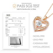 CDE Necklaces for Women Birthstone Pendant, Sterling Silver Love Heart Rose Gold Jewellery Gifts for Mum Her Wife Girlfriend Anniversary Birthday Mothers Day