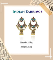 GAUEIOUR Indian Earrings,Vintage Indian Wind Bell Pendant Alloy Earring, Women Ethnic Fashion Jewelry Earring, Personality Souvenir Earrings, Indian Jewelry