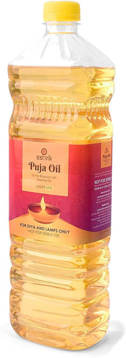 Satvik 450ml Pure Puja Oil for Diya | Smokeless Til Oil for Aarti & Festivals | Handmade Sesame for Deepam | Daily Puja & Hawan Essentials | Available in 450ml & 900ml