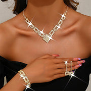 Zoestar Crystal Bridal Wedding Jewelry Set Rhinestone Necklace Earrings Sets Formal Costume Jewelry for Women and Brides