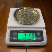 Brass Puja Plate Nakshi Flower Designed Karwachauth Diwali Indian Festival Hindu Rituals Mandir Temple Pooja Plate