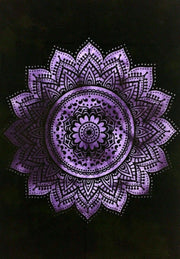 AVA Collections Tapestry Multicoloured Wall Hanging Psychedelic Tapestries Indian Cotton Poster Picnic Sheet Wall Decor Blanket Wall Art Hippie Bedroom Décor (Purple, Meditation Yoga)