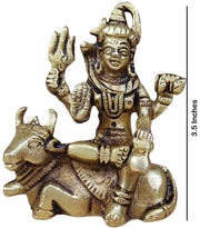 Crafts of India Lord Vishnu Small Brass Statue - Divine Décor, 3-inch Handcrafted Hindu Sculpture for Home Altar and Spiritual Spaces
