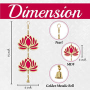 Kalakriti Lotus Artificial Garlands for Shivratri | Navratri | Floral Wall Hanging for Temple Decor | Lohri Pongal | Pooja Room | Back Dropper Showpiece for Home Indian Decoration (Lotus2)