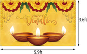 Diwali Photo Booth Backdrop for Photography India Hindu Deepavali Festival of Lights Party Marigold Decoration Supply -5.9